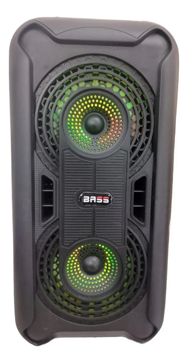 Parlante Portátil Cabina Bocina Fm Usb Micrófono Altavoz Negro