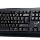 Kit de teclado y mouse Alámbrico Genius KM-160 de color negro- En español