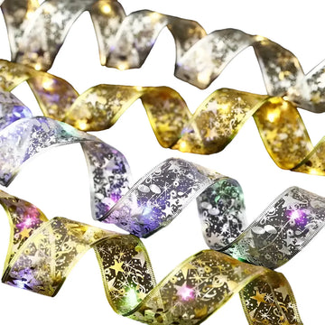 Cinta Navideña Con Luces Led Inalámbrica De 10 Metros Multicolor