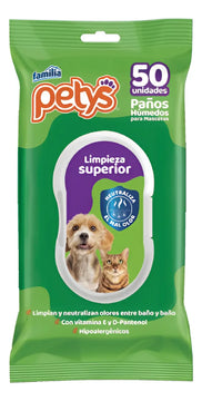 Pañitos Húmedos Petys X50 Unid