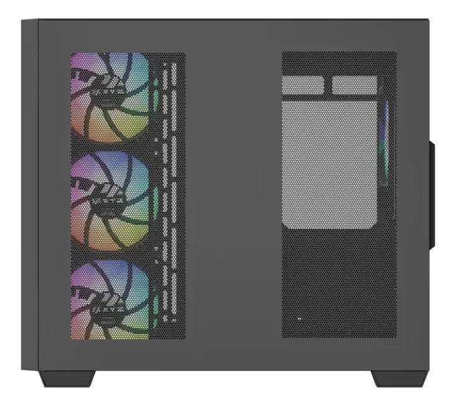 Gabinete Gamer Xyz Qubex Black 4 Fans Argb Usb C Negro