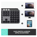 Teclado Logitech Master Series QWERTY Membrana inglés US color grafito con luz blanca