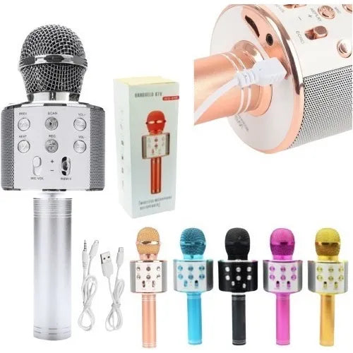 Microfono Portatil Parlante Karaoke Bluetooth Parlantes Surtidos