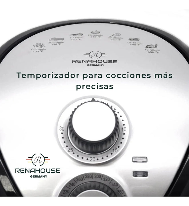 Freidora De Aire Renahouse Air Fryer Capacidad 4.5 Litros Negro