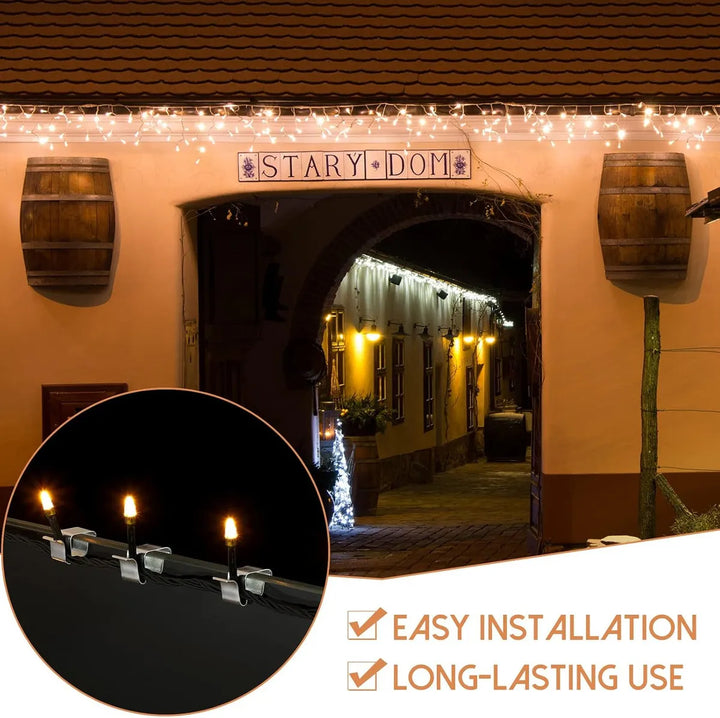 Ganchos De Canalones De Luces Navideñas Ganchos De Tec...