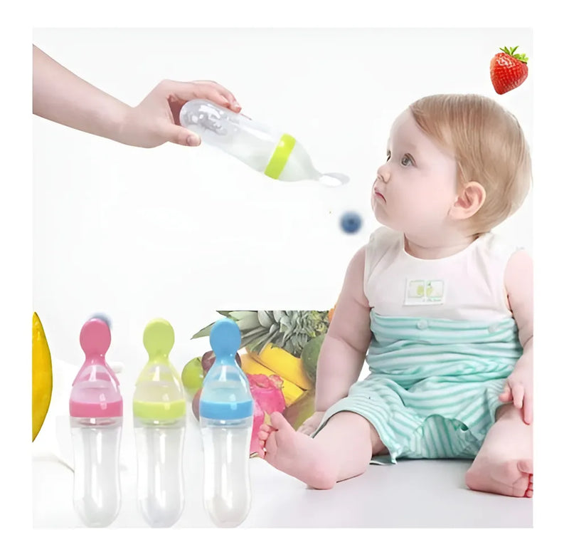 Biberon Con Cuchara Alimentador Papilla Pra Bebe Dosificador