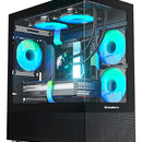 Chasis Gamer Sevenhero M-atx Con 3 Ventiladores Argb Negro
