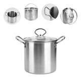 Freidora De 3 5l Acero Inoxidable Con Tapa Y Canasta - Ideal