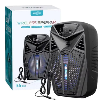 Parlante Cabina Musical Inalámbrico Micrófono Control Sonido