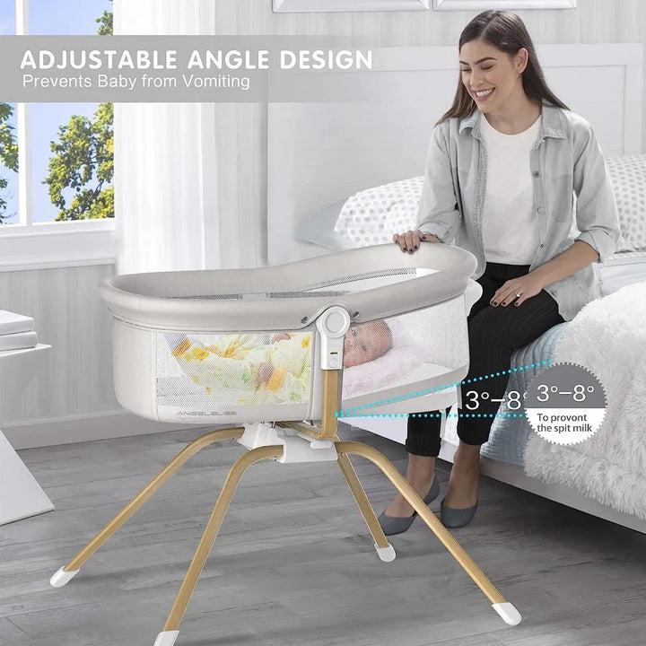 Angelbliss Moises Mecedora 3 En 1 Y Cuna Para Bebe, Cuna De