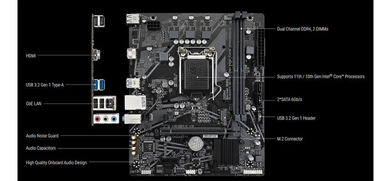 Motherboard Gigabyte H510m K V2 Ddr4 Socket 1200 Intel Nnet