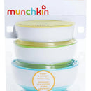 Platos Munchkin Bowl De Succión Antiderrame X 3 Unidades Amarillo / Verde / Azul Liso