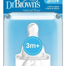 Chupo Dr Browns Para Biberón Estándar Nivel 2 Color Blanco Blanco