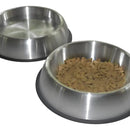 Plato Comedero Gato / Perro Acero Inox. 12.5 Cmts Diametro Plateado