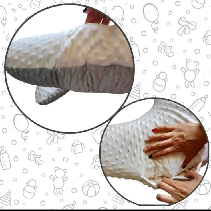 Almohada Lactancia Mellizos - Gemelos Madres Primerizas Gris Lactancia Gemelos