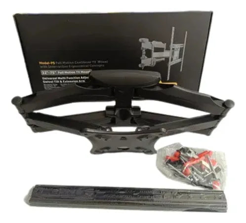 Soporte Televisor Tv 32 75 Pulgadas Doble Brazo Fino Grueso Negro