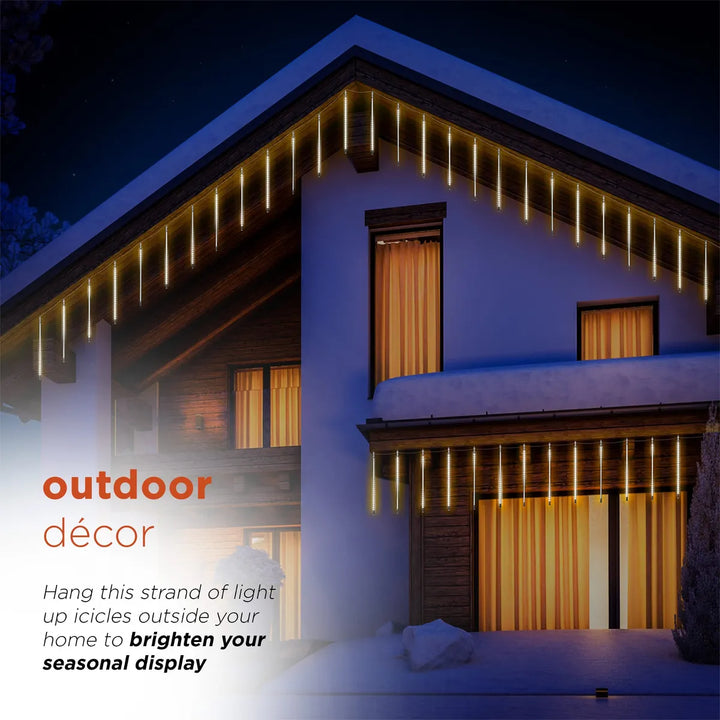 Extensión 10 Tubos Con Luces Navideñas Led Alpine