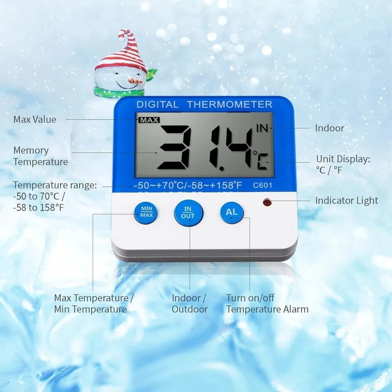Termómetro Digital Nevera Con Alarma