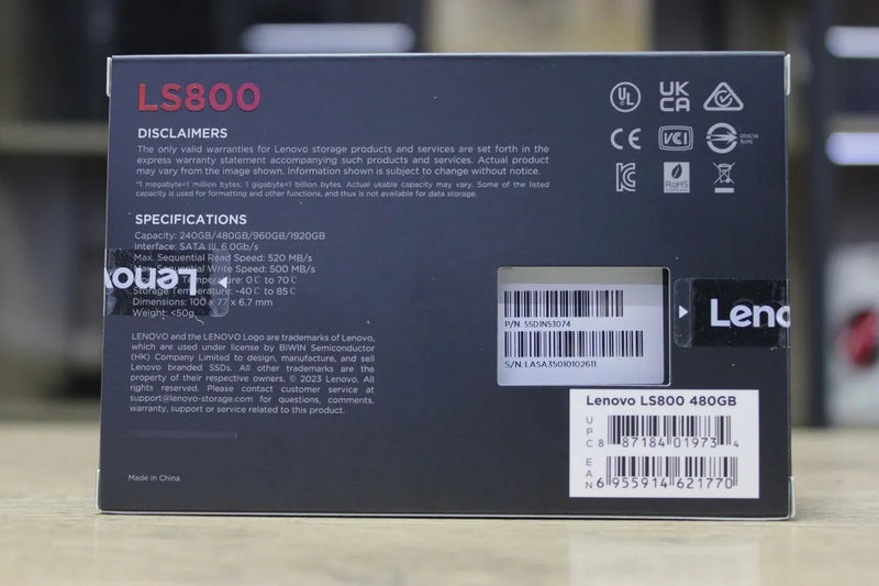 Unidad Estado Solido Lenovo Ls800 480gb Negro