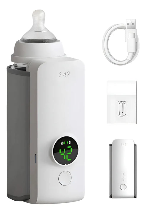 Calentador Tetero Biberones Portátil Inalámbrico Recargable Blanco