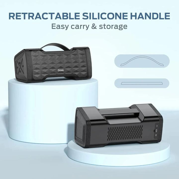 Altavoz Bluetooth Portátil Fuerte De 40w Ipx6 Negro