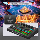 F999max - Tarjeta De Sonido En Vivo, Mezclador De Audio Prof