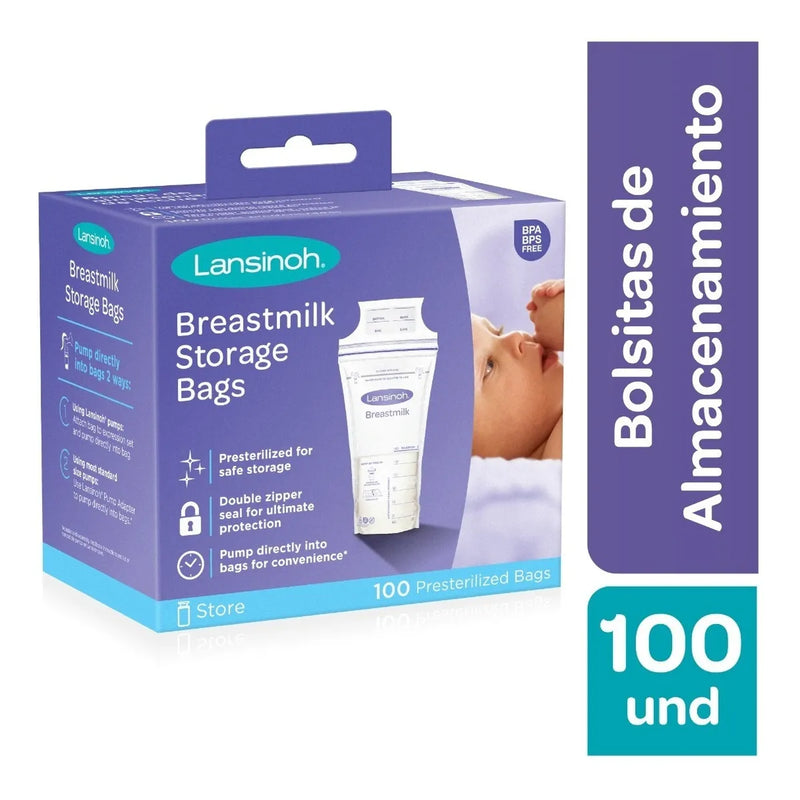 Bolsas Almacenamiento Leche Materna Lansinoh | 100 Unidades