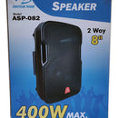 Juego De 2 Parlantes Pasivos 8 Pulgadas 400w Americansound Negro