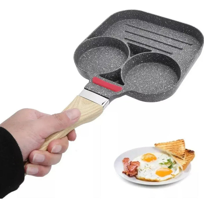 Sarten 4 Huevos Inducción Antiadherente Hotcakes Estrellado Color 2 Huevo Rejilla