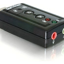 Tarjeta De Sonido Usb 7.1 Con Control De Volumen En Empaque Color Negro