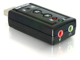 Tarjeta De Sonido Usb 7.1 Con Control De Volumen En Empaque Color Negro