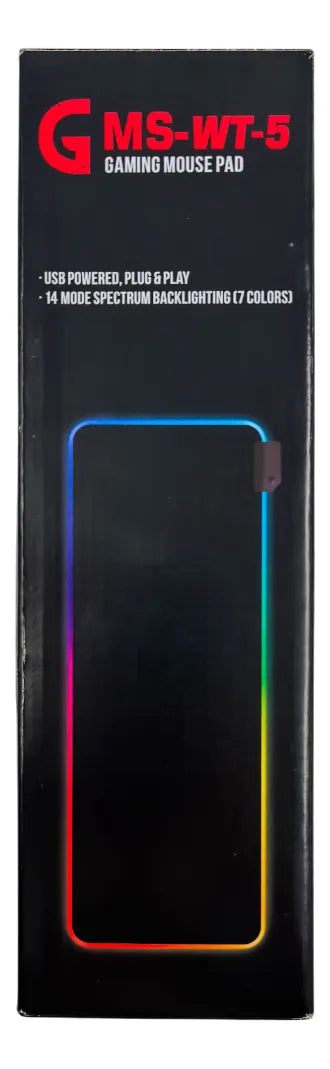 Pad Mouse Gamer Rgb Xxl Luminoso Led 80*30 Cm Antideslizante Negro