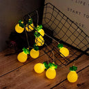 Instalación Hawaiana Luces Led Piña Lineal Portátil Fiestas Amarillo