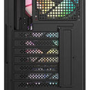 Chasis Atx Xyz Airone 100 Glass 6.fan Argb Negra Vidrio Temp Negro