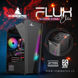 Torre Gabinete Caja Gamer Iceberg Flux Elite + 1 Ventilador Negro