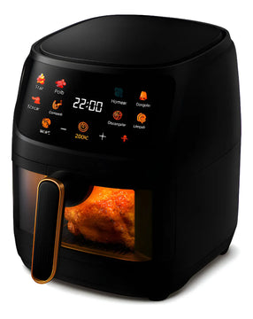 Freidora Olla Aire Caliente Sin Aceite Air Fryer 12 Litros Negro