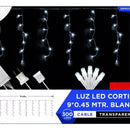 Luz Led Decorativa Luces Navideñas Luces De Navidad Cortina9 Azul