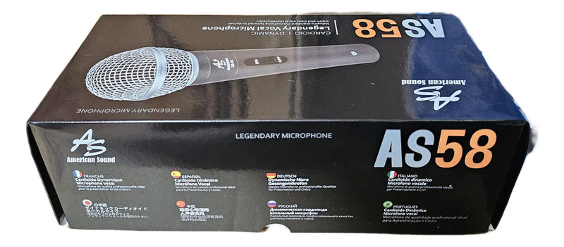 Microfono Vocal Profesional Metalico Alta Sensibilidad Color Negro