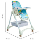 Silla Comedor Bebé colchada Ajustable En Altura 6 Posiciones Portatil ABebesit Aquarella