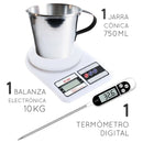Kit Velas Gramera Termómetro Digital Jarra Cónica 750ml