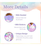 Toalla Con Capucha De Unicornio, Toalla De Playa De Unicorni