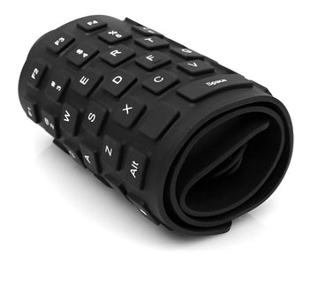 Teclado flexible de silicona usb plegable pc tab notebook Abnt2 flex2 color negro