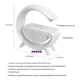 Parlante BT2301 Led Wireless Charging Speaker portátil con bluetooth blanca