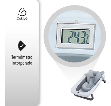 Tina Bañera Plegable Cokibú Para Bebé Color Gris Tina Bañera Plegable Para Bebé