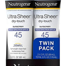 2x Neutrogena Protector Solar Ultra Sheer Dry-touch 45 Fps
