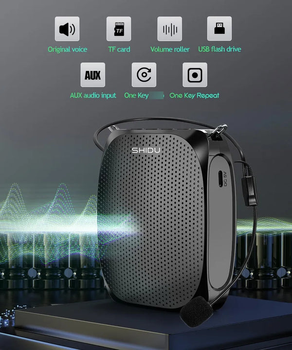 Amplificador De Voz Portátil Recargable Para Profesores Y Gu