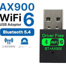 Adaptador Wifi Usb Tarjeta Red Pc 6g 5g Ax 900 Bluetooth 5.3