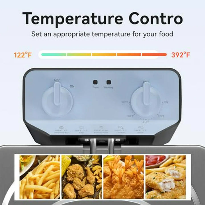 Freidora Eléctrica De Acero Inoxidable 10 6qt Para Restauran