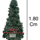Arbol De Navidad Tipo Pino Punta Blanca Frondoso 180 Cm Verde Oscuro