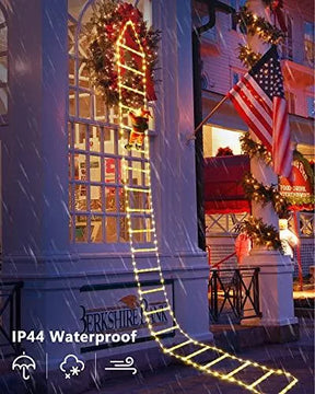 Set Luces Led De Escalera Navideña 10' Con Santa Claus
